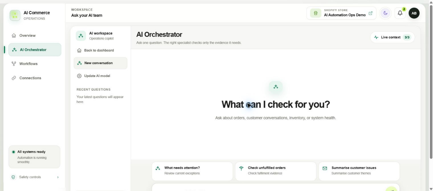 AI orchestrator screen from a working Obsidian AI system